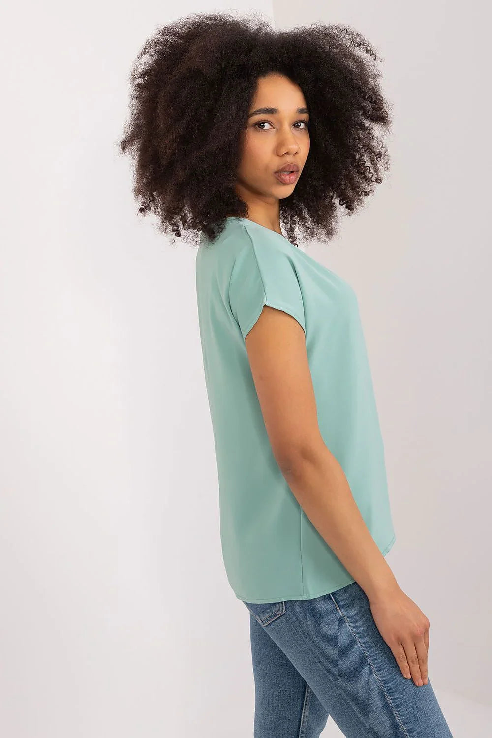 Women's Casual Blouse - Solid Hip Length
