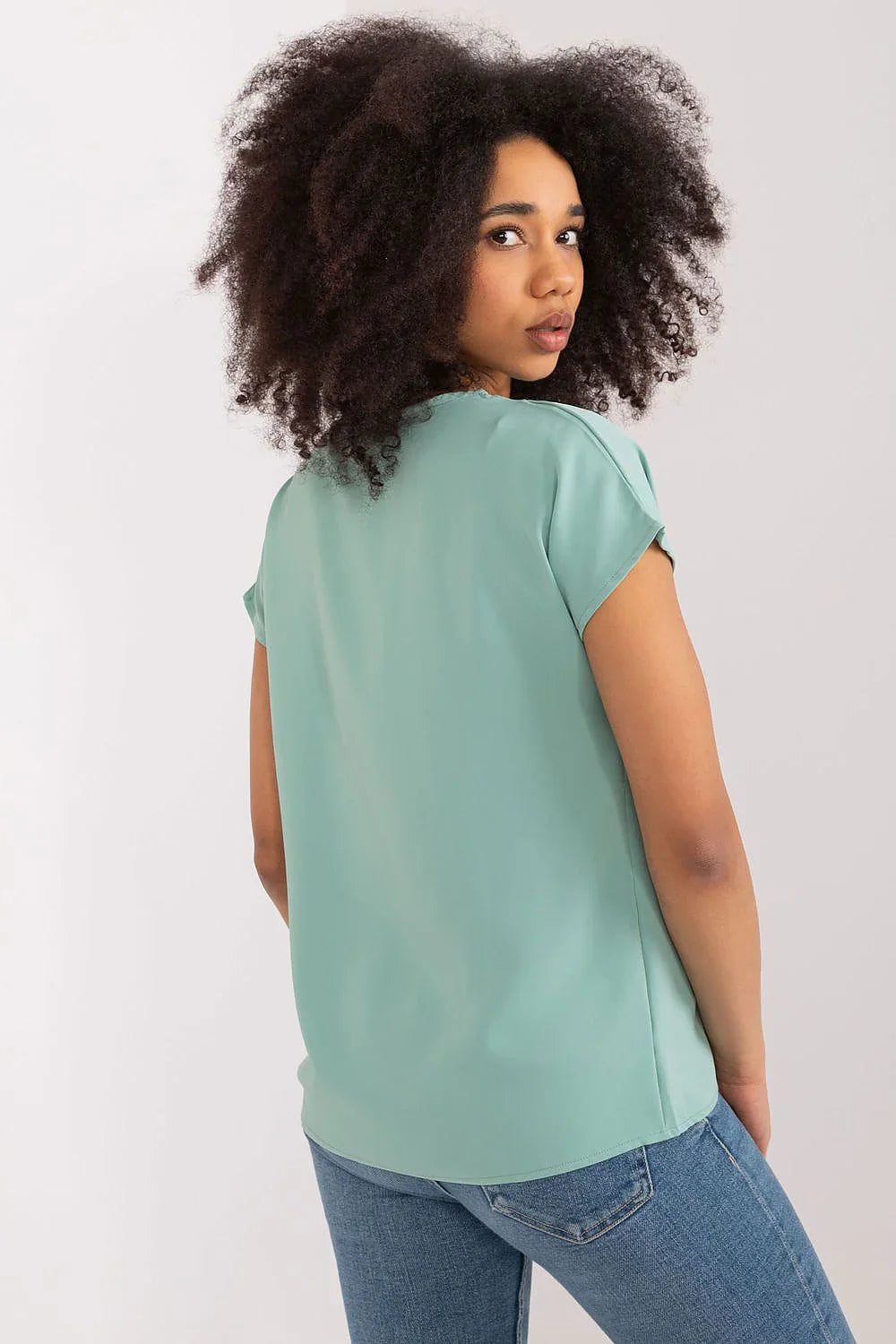 Women's Casual Blouse - Solid Hip Length