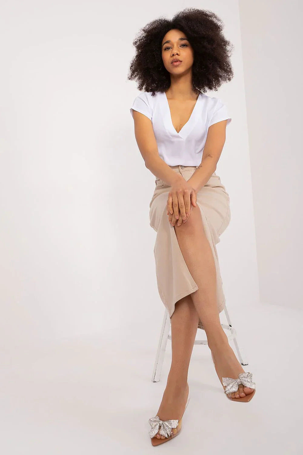 Women's Casual Blouse - Solid Hip Length