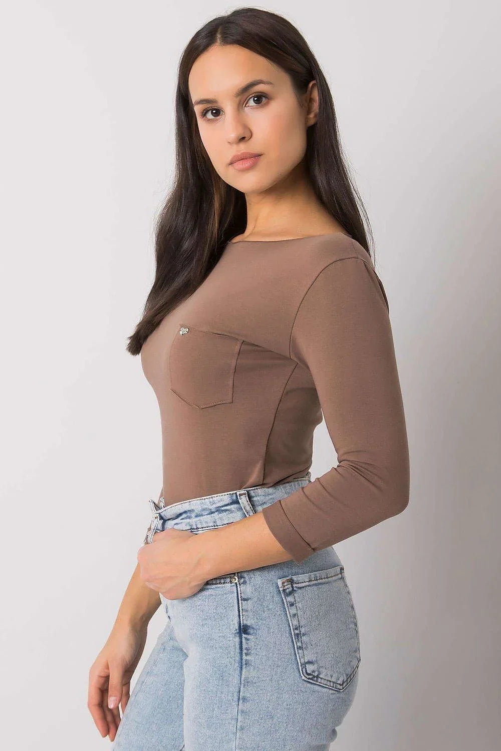 Women's Casual Blouse - Solid Waist Length