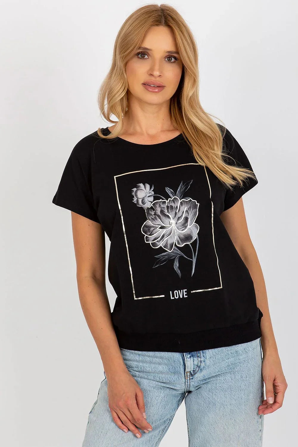 Women's Cotton Blouse - Floral Hip Length - Guocali