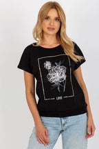 Women's Cotton Blouse - Floral Hip Length - Guocali
