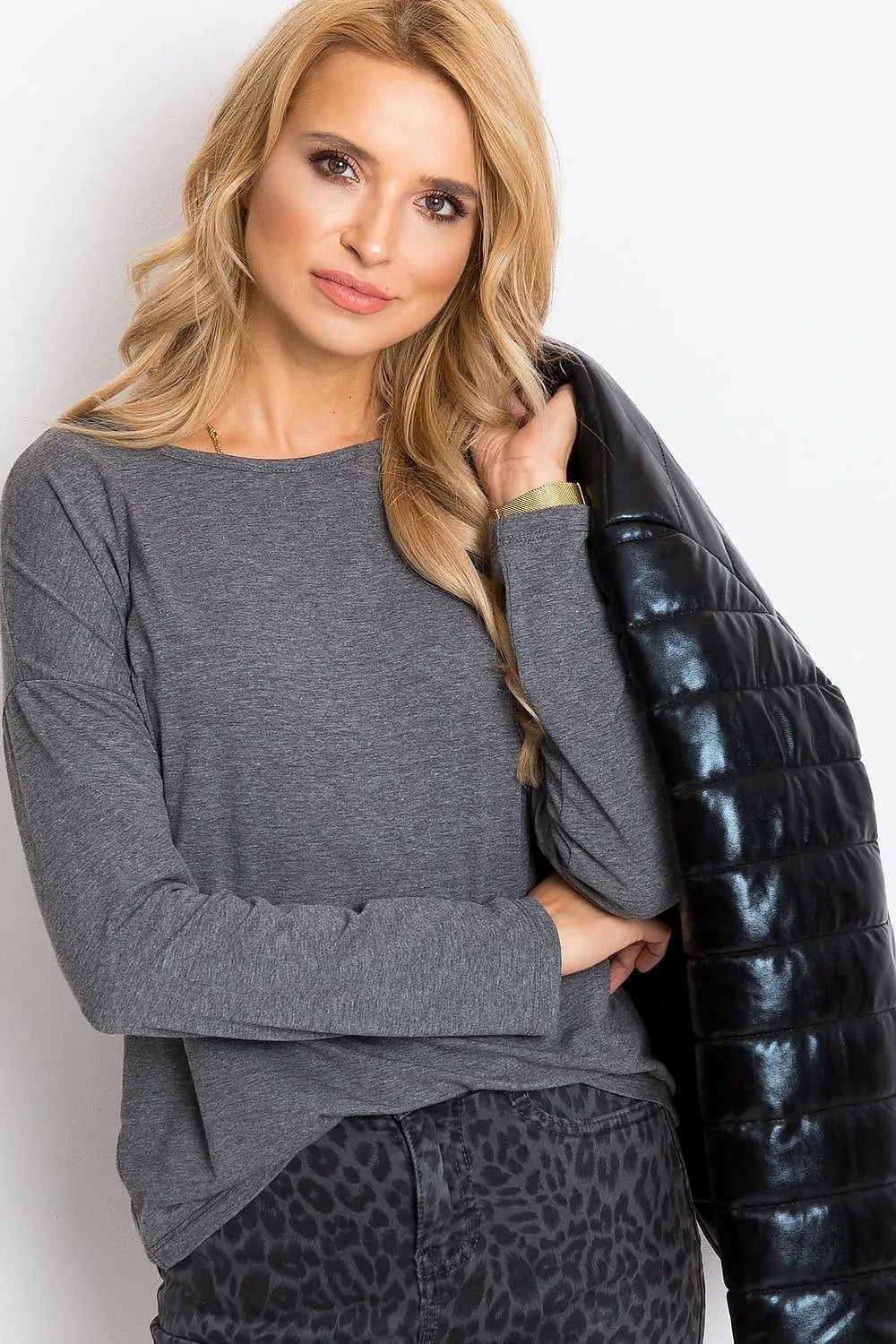 Women's Cotton Blouse - Solid Cropped Length