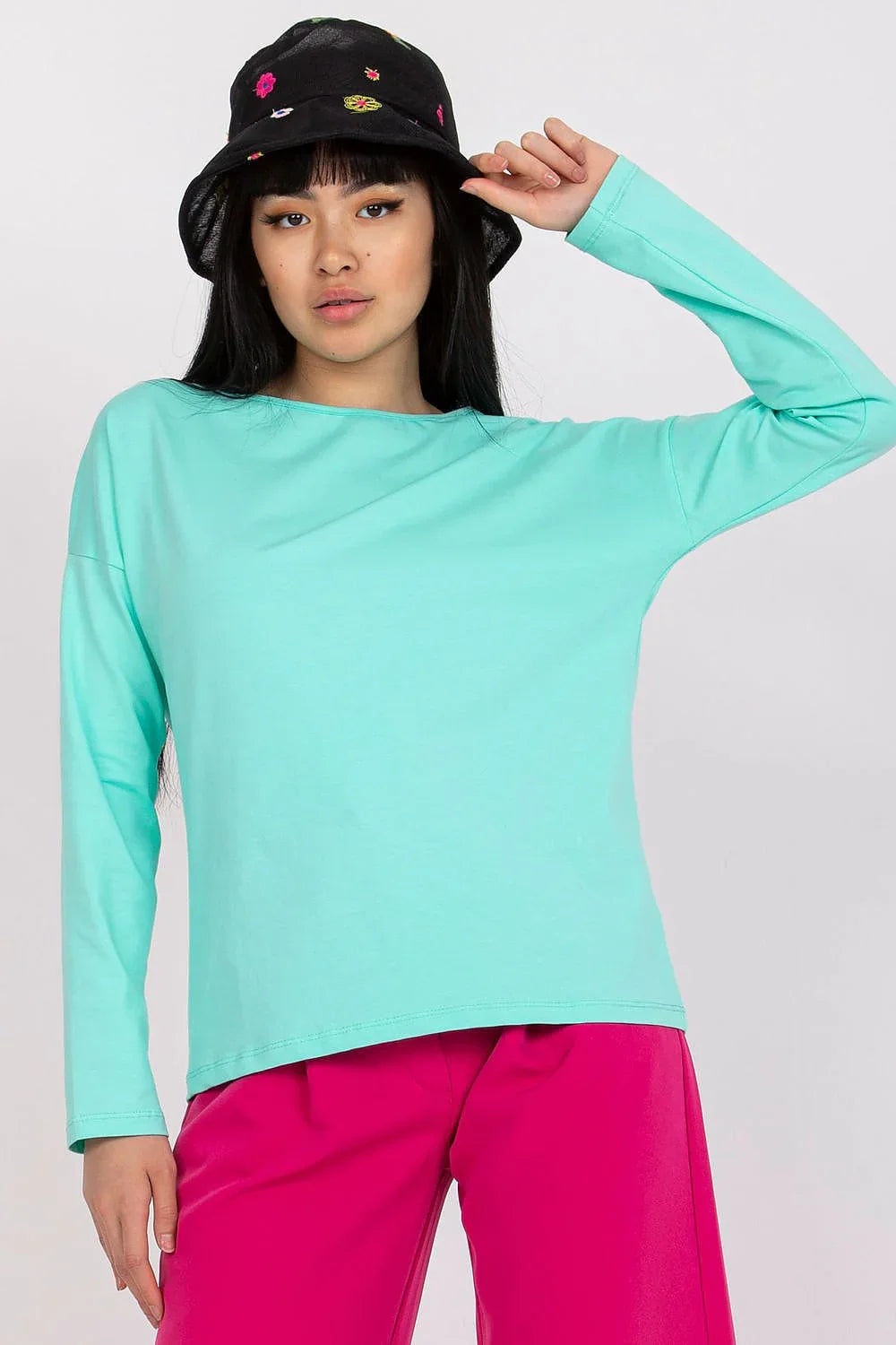Women's Cotton Blouse - Solid Cropped Length