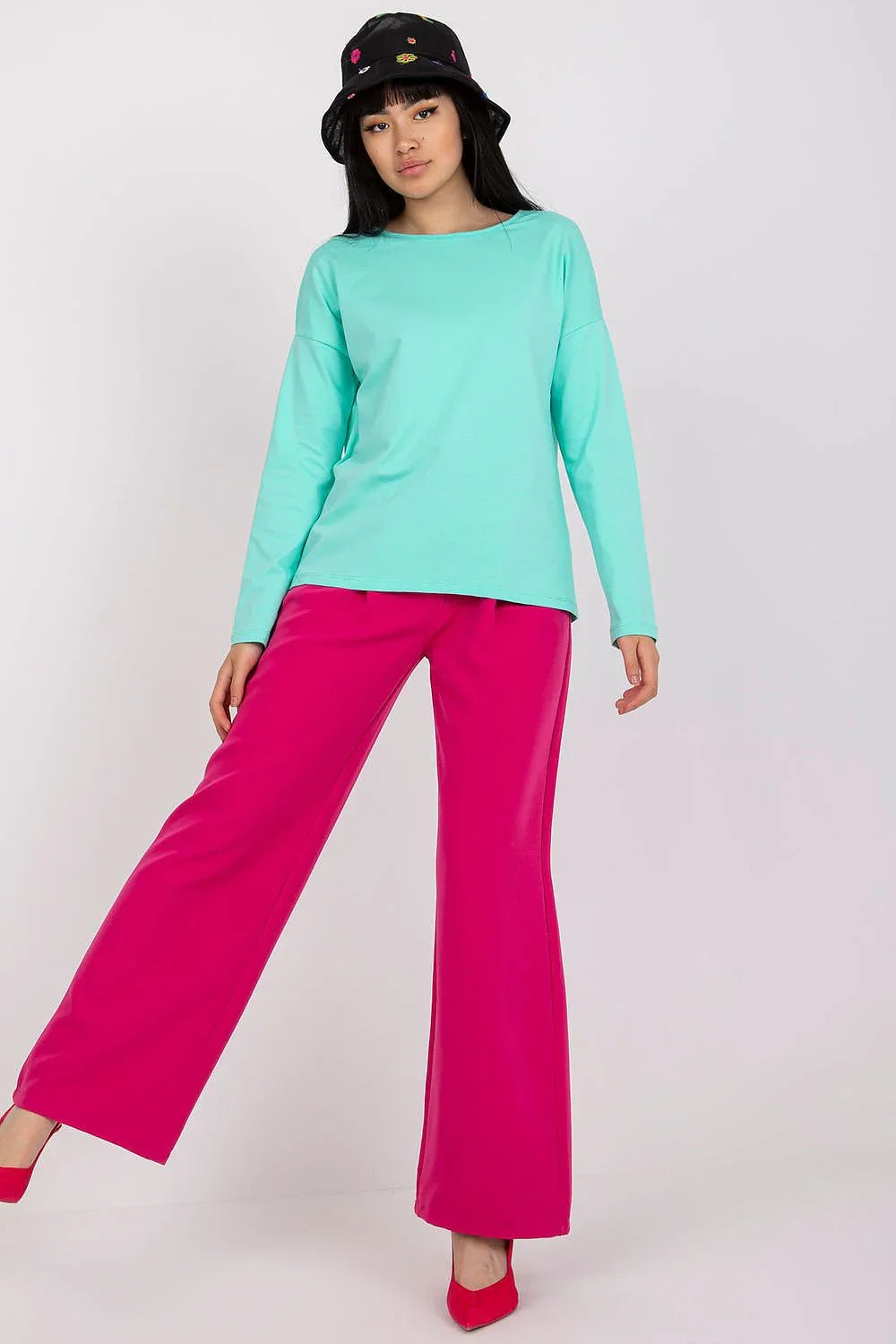 Women's Cotton Blouse - Solid Cropped Length
