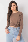 Women's Cotton Blouse - Solid Cropped Length