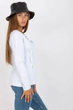 Women's Cotton Blouse - Solid Hip Length