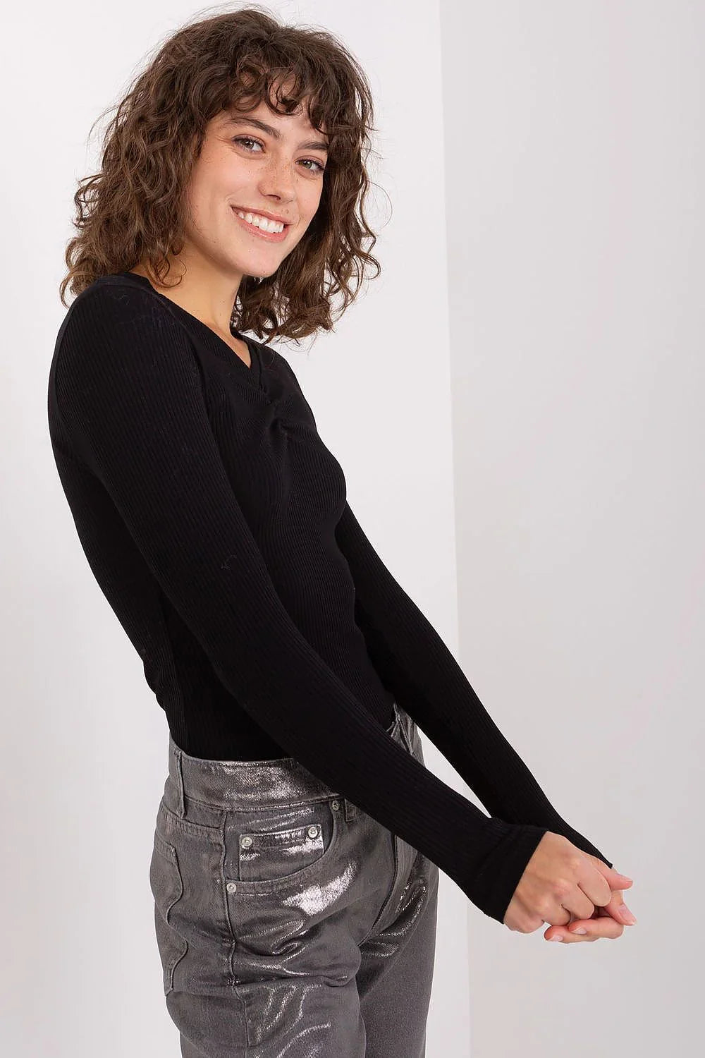 Women's Cotton Blouse - Solid Waist Length