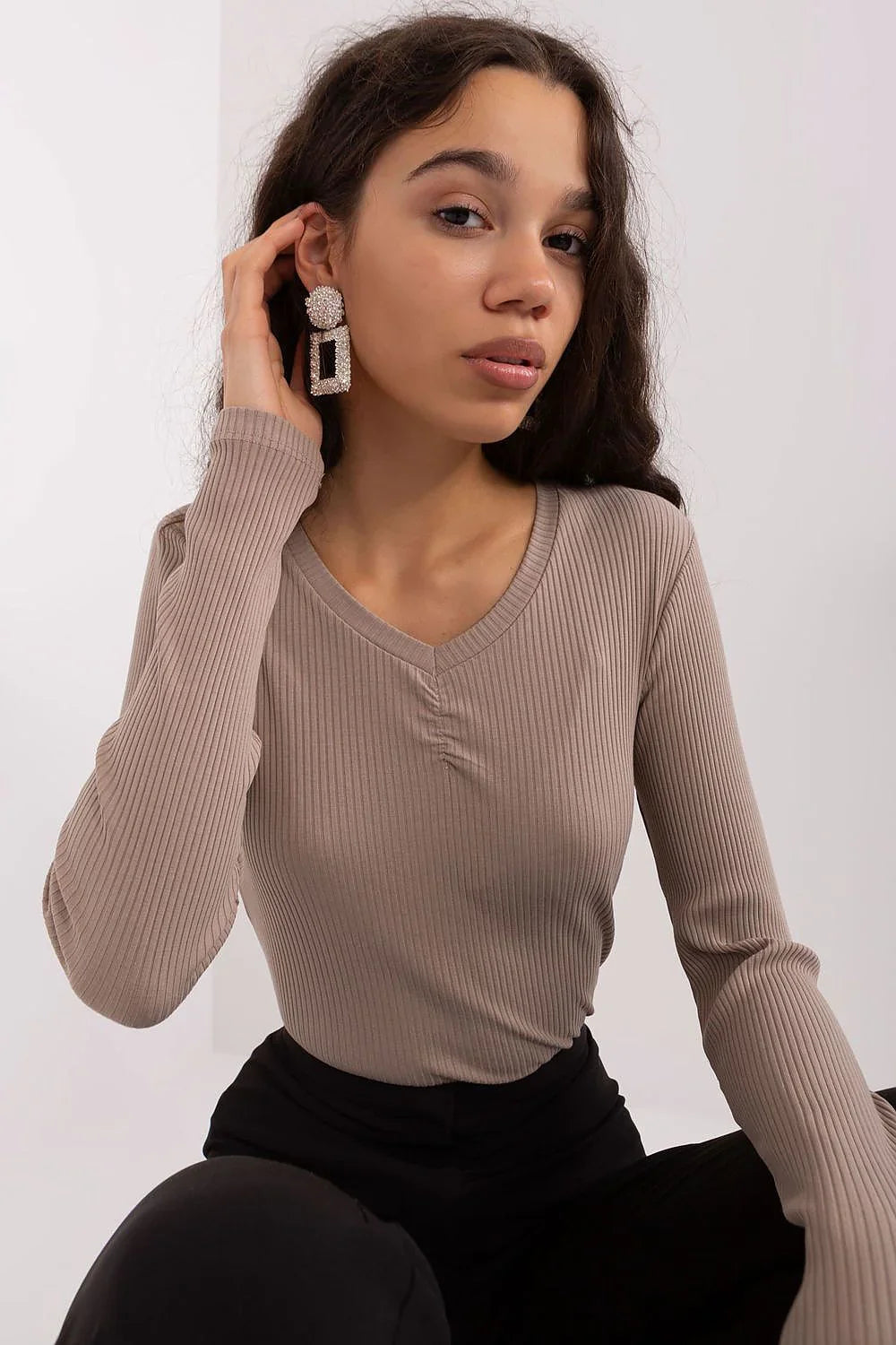 Women's Cotton Blouse - Solid Waist Length