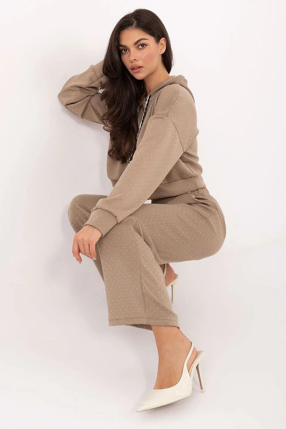 Women’s Elegant Hoodie and Wide Leg Pants Set