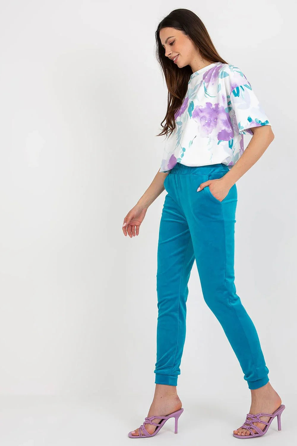 Women’s Floral Blouse and Tapered Pants Set