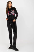 Women’s Floral Hoodie and Tapered Pants Set