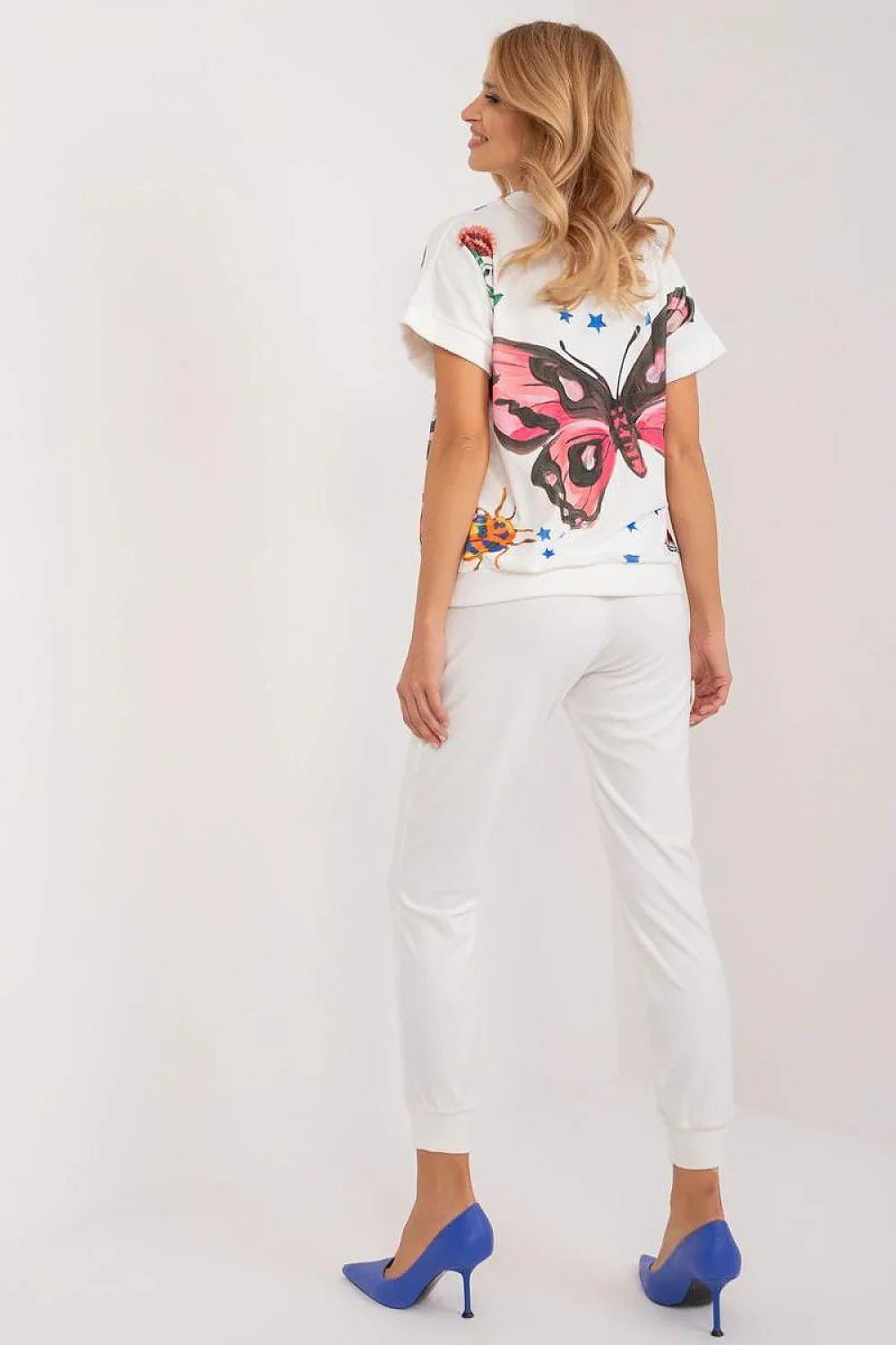 Women’s Graphic Blouse and Tapered Pants Set