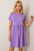 Women's Knee-Length Day Dress – Relaxed With Short Sleeves