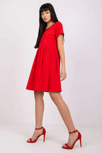 Women's Knee-Length Day Dress – Relaxed With Short Sleeves