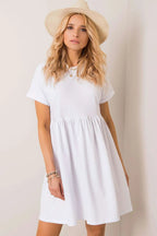 Women's Knee-Length Day Dress – Relaxed With Short Sleeves