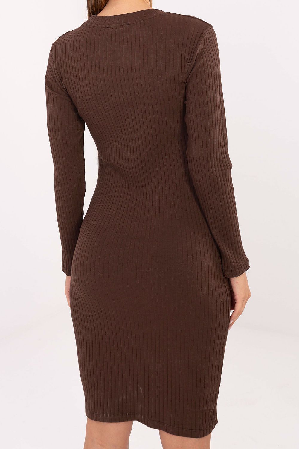 Women's Knee-Length Day Dress – Slim With Long Sleeves