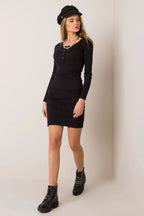 Women's Knee-Length Day Dress – Slim With Long Sleeves