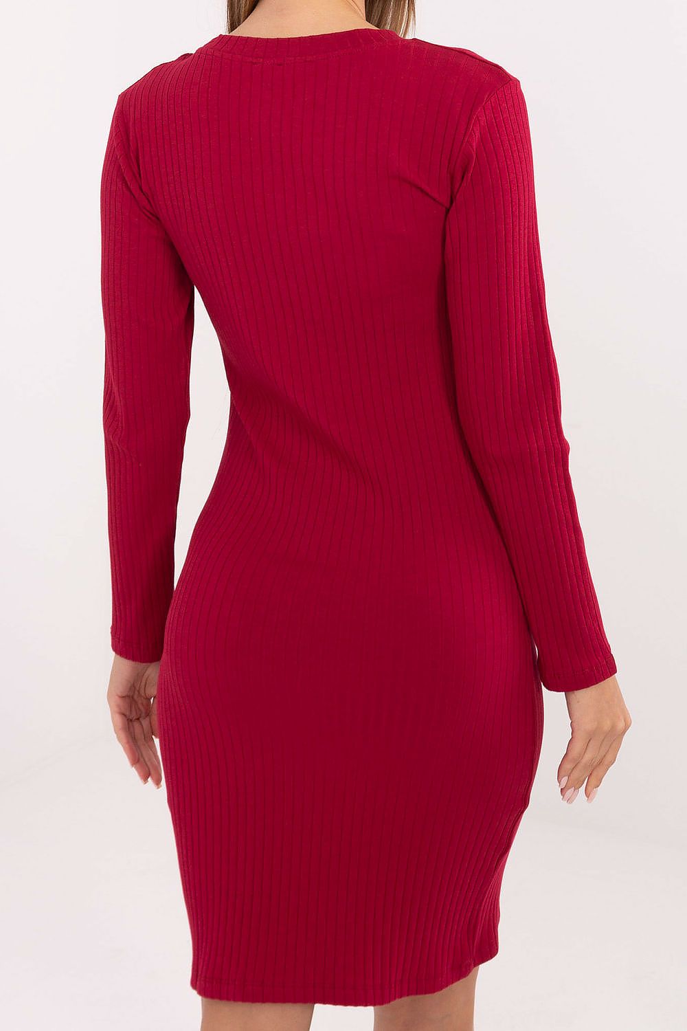 Women's Knee-Length Day Dress – Slim With Long Sleeves