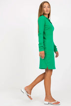 Women's Knee-Length Day Dress – Tailored With Long Sleeves