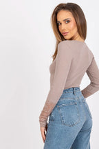 Women's Lace Blouse - Lace Waist Length