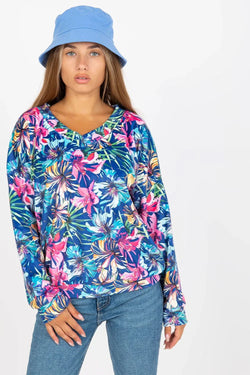Women's Long-Sleeve Blouse - Floral Waist Length - Guocali