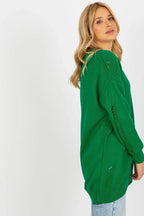 Women's Longline Button Cardigan Sweater