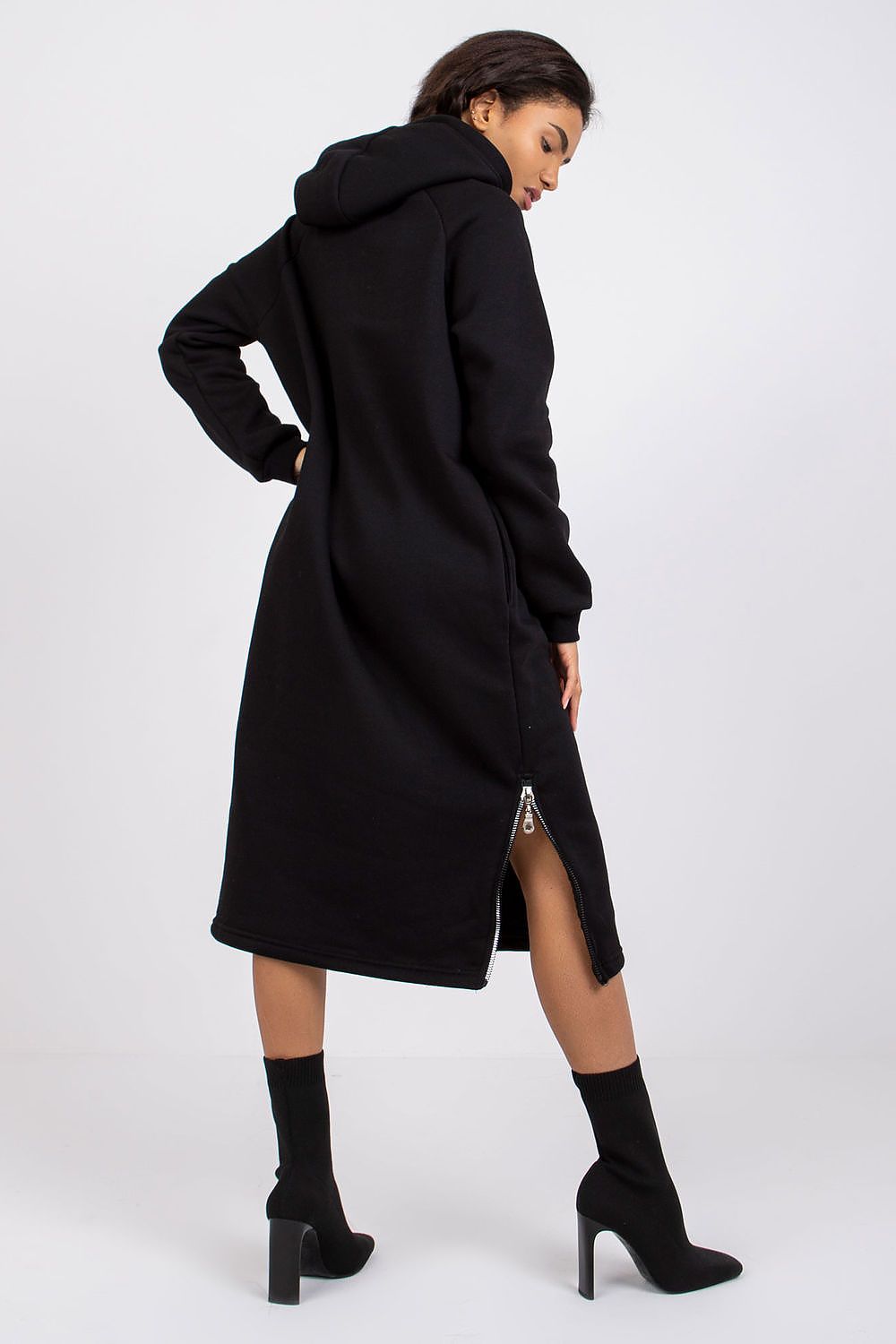 Women's Midi Day Dress – Oversized With Long Sleeves