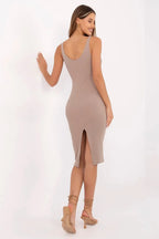 Women's Midi Day Dress – Slim With Sleeveless