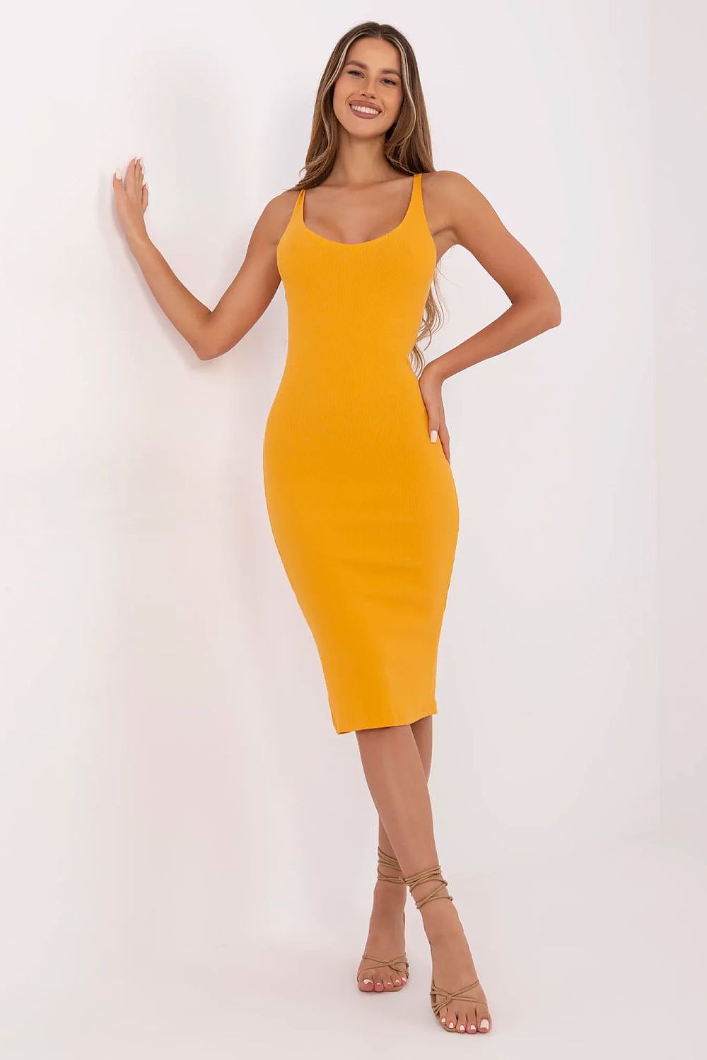 Women's Midi Day Dress – Slim With Sleeveless