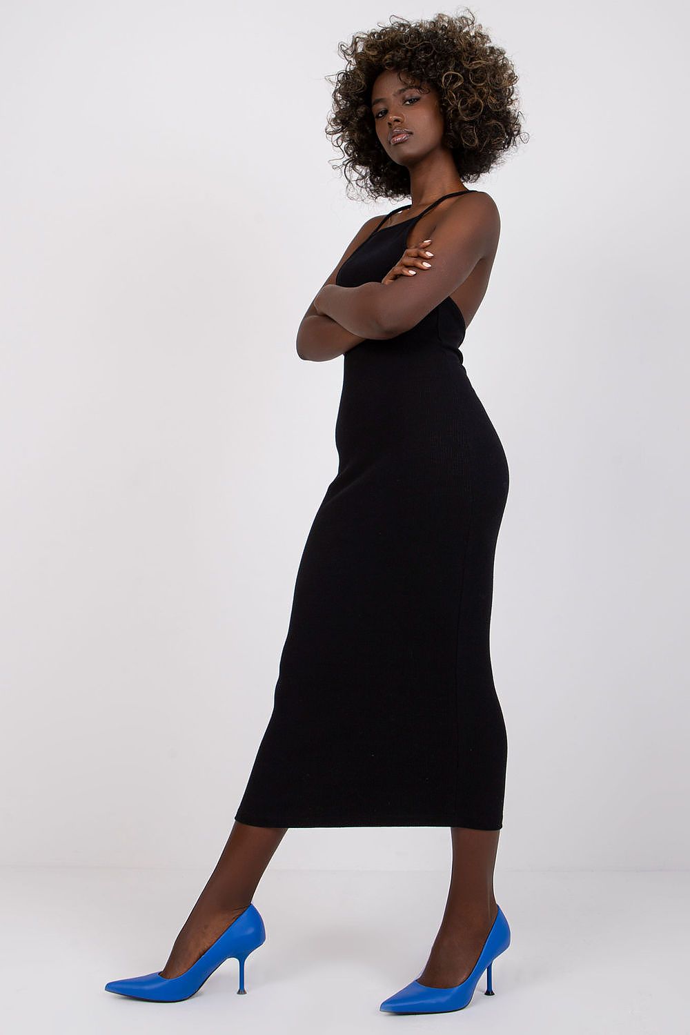 Women's Midi Day Dress – Slim With Sleeveless