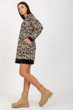 Women's Mini Day Dress – Regular Fit With Long Sleeves