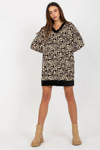 Women's Mini Day Dress – Regular Fit With Long Sleeves