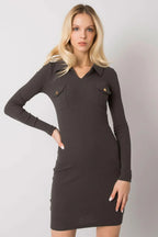 Women's Mini Day Dress – Slim With Long Sleeves