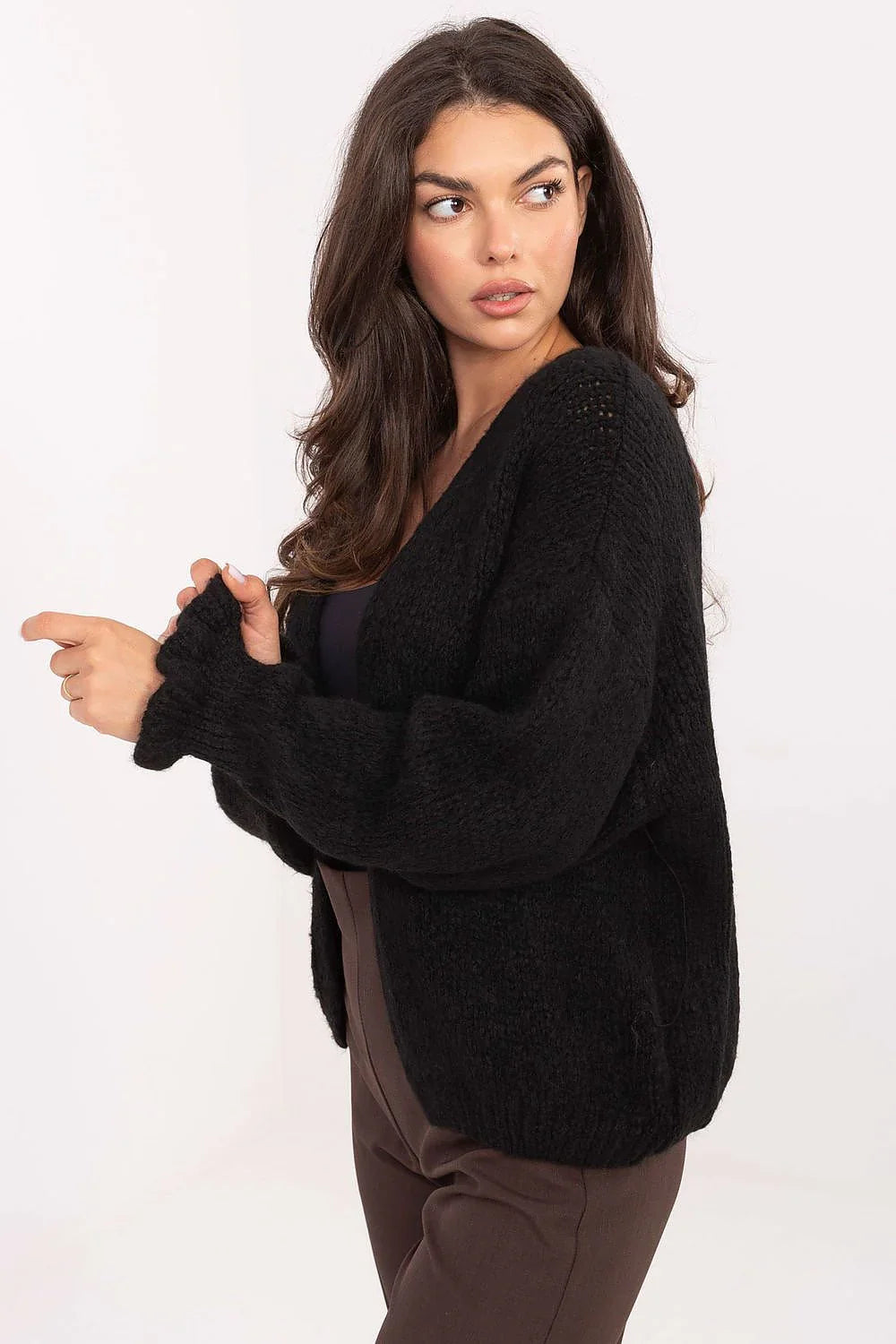 Women's Minimalist Open Cardigan Sweater