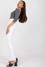 Women's Off-Shoulder Blouse - Solid Waist Length