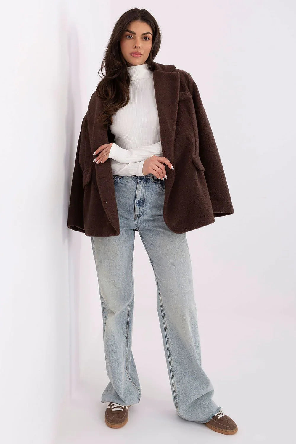 Women's Slim Ribbed Cotton Turtleneck Sweater