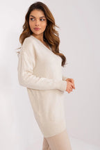 Women's Solid Longline Pullover Sweater