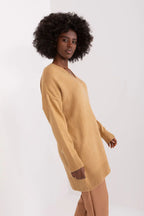 Women's Solid Longline Pullover Sweater