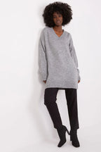 Women's Solid Longline Pullover Sweater