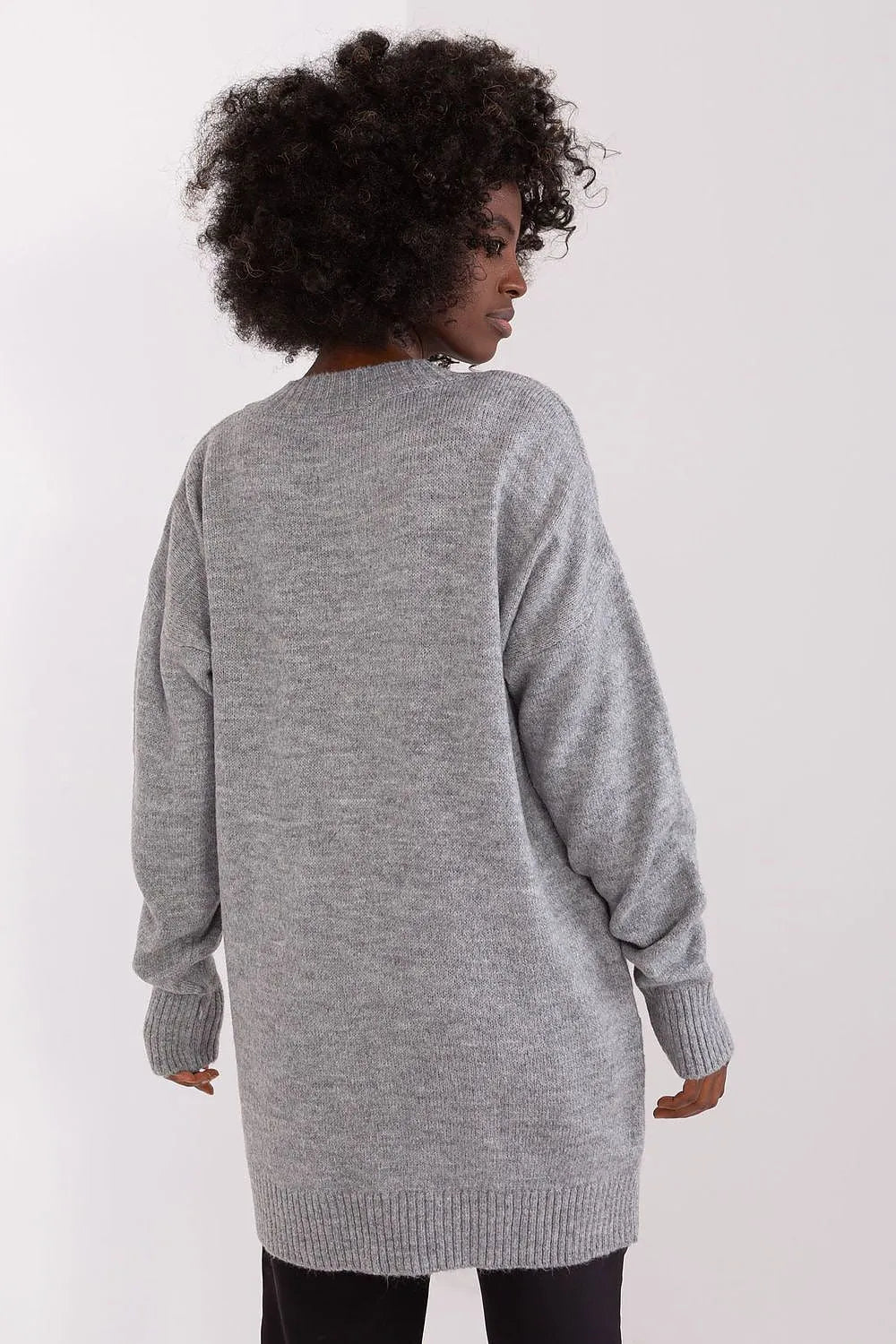 Women's Solid Longline Pullover Sweater