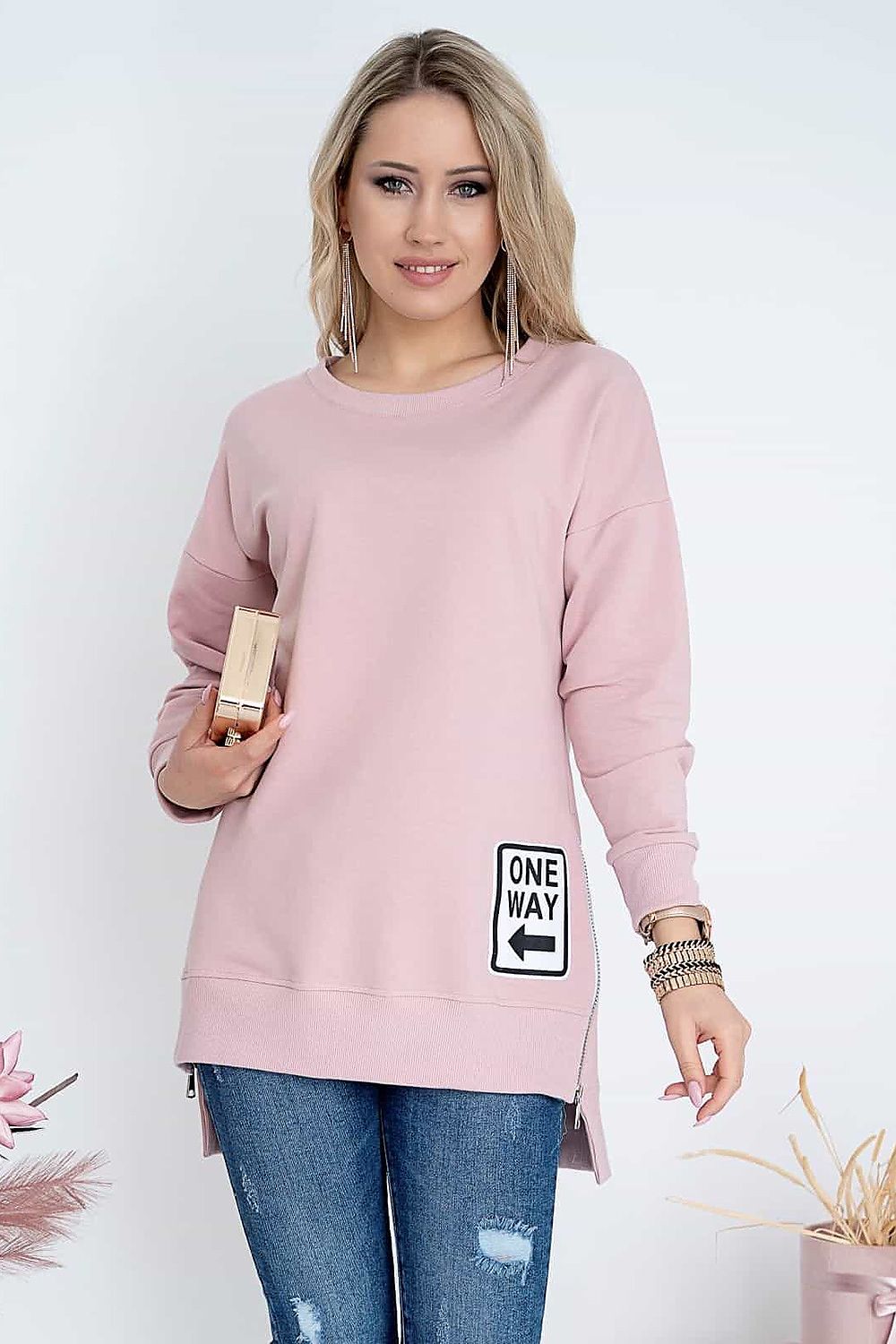Women's Sweatshirt - Crew-Neck With Regular Fit