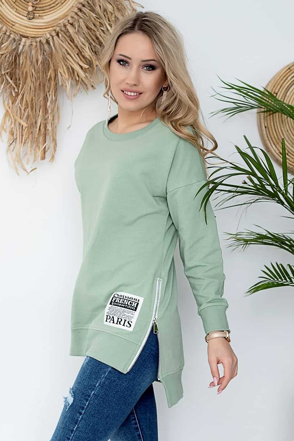 Women's Sweatshirt - Crew-Neck With Regular Fit
