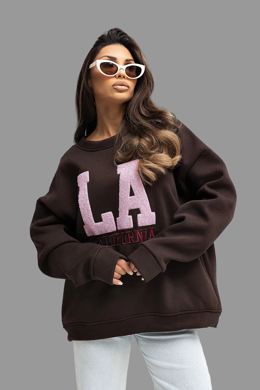 Women's Sweatshirt - Crew-neck With Oversized Fit