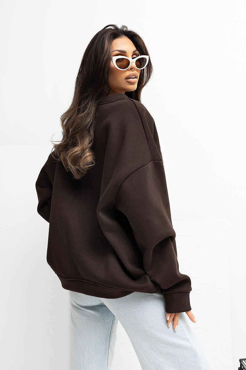 Women's Sweatshirt - Crew-neck With Oversized Fit
