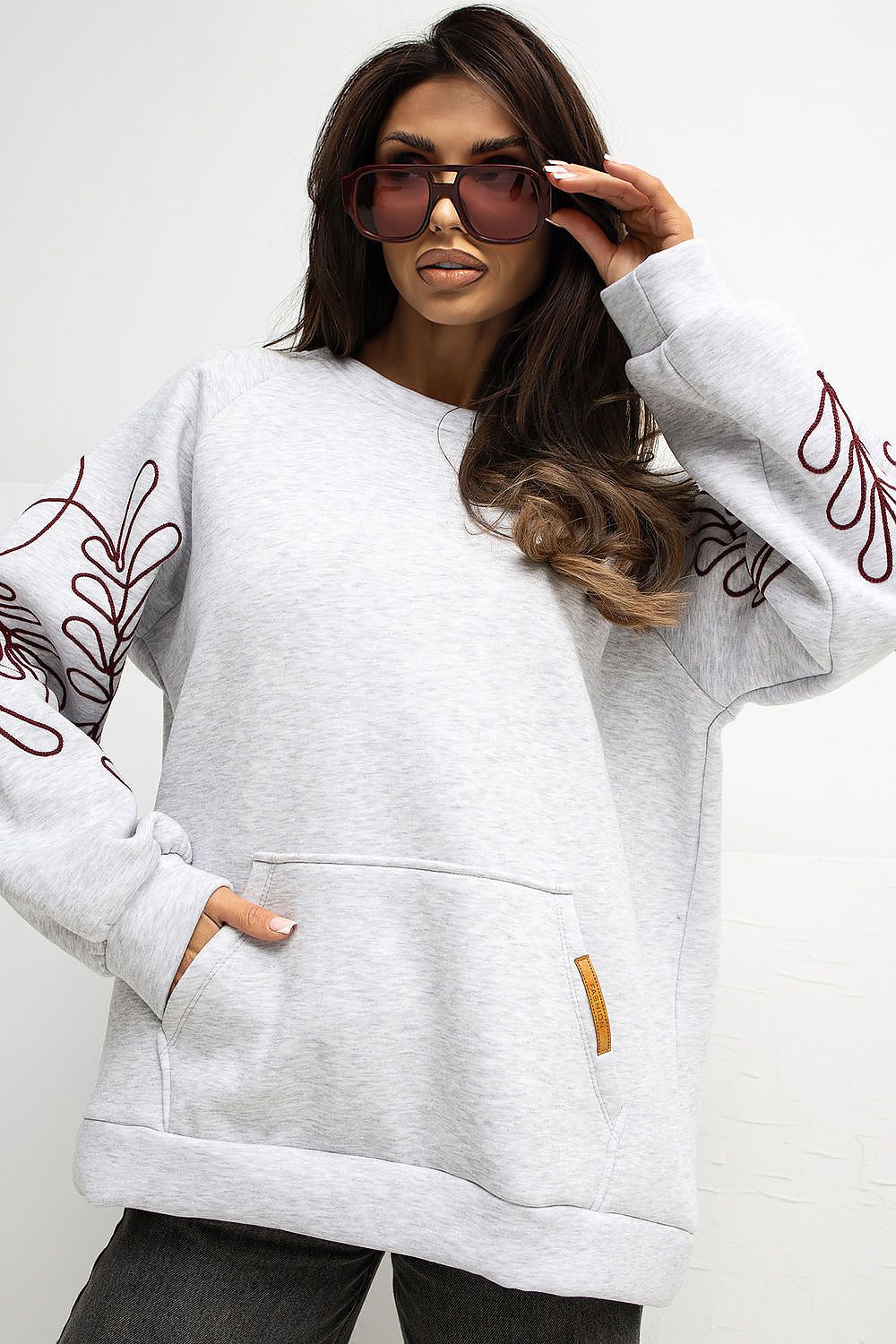 Women's Sweatshirt - Crew-neck With Oversized Fit