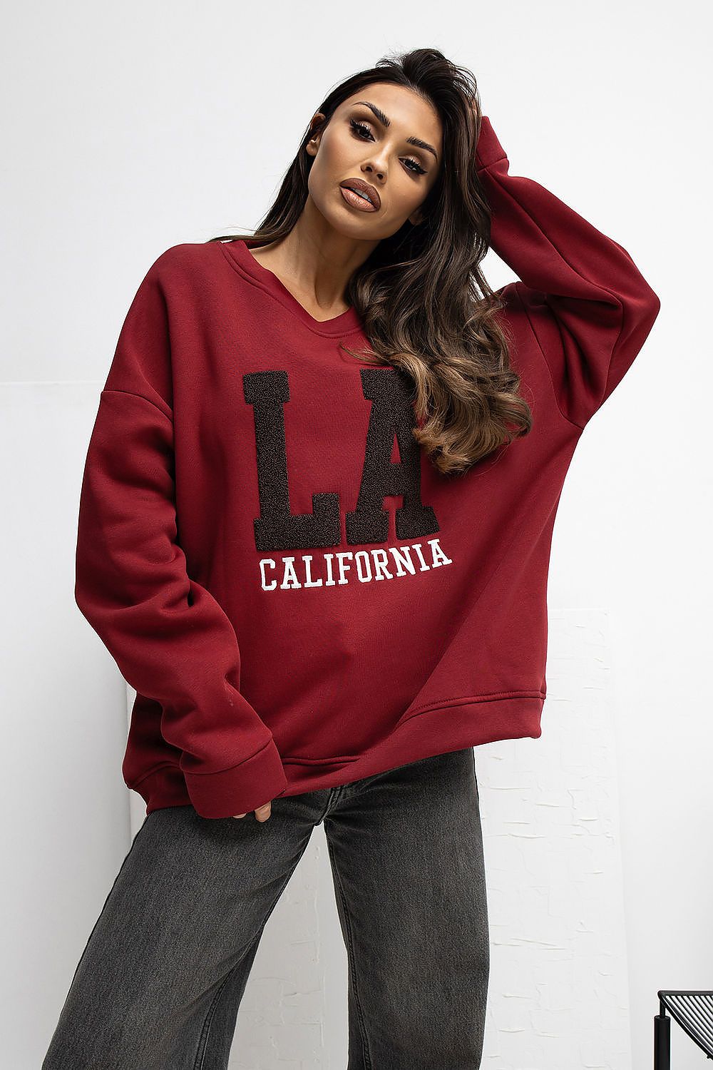 Women's Sweatshirt - Crew-neck With Oversized Fit
