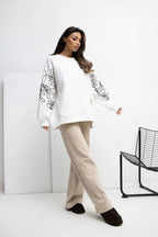 Women's Sweatshirt - Crew-neck With Oversized Fit