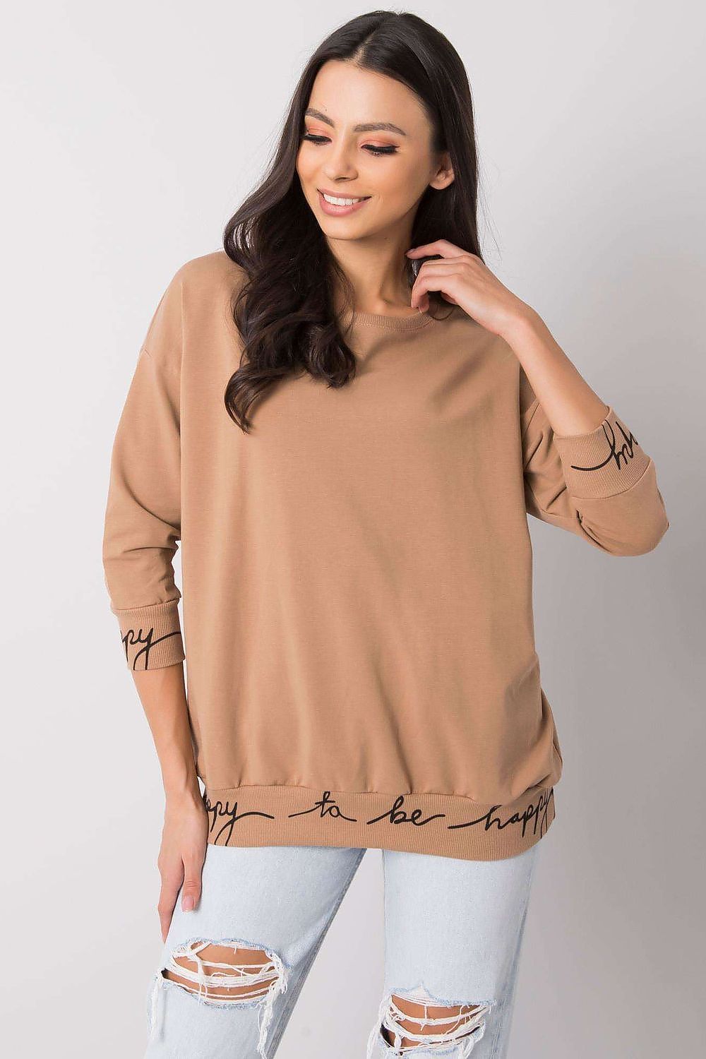 Womens Sweatshirt - Crew-neck With Relaxed Fit
