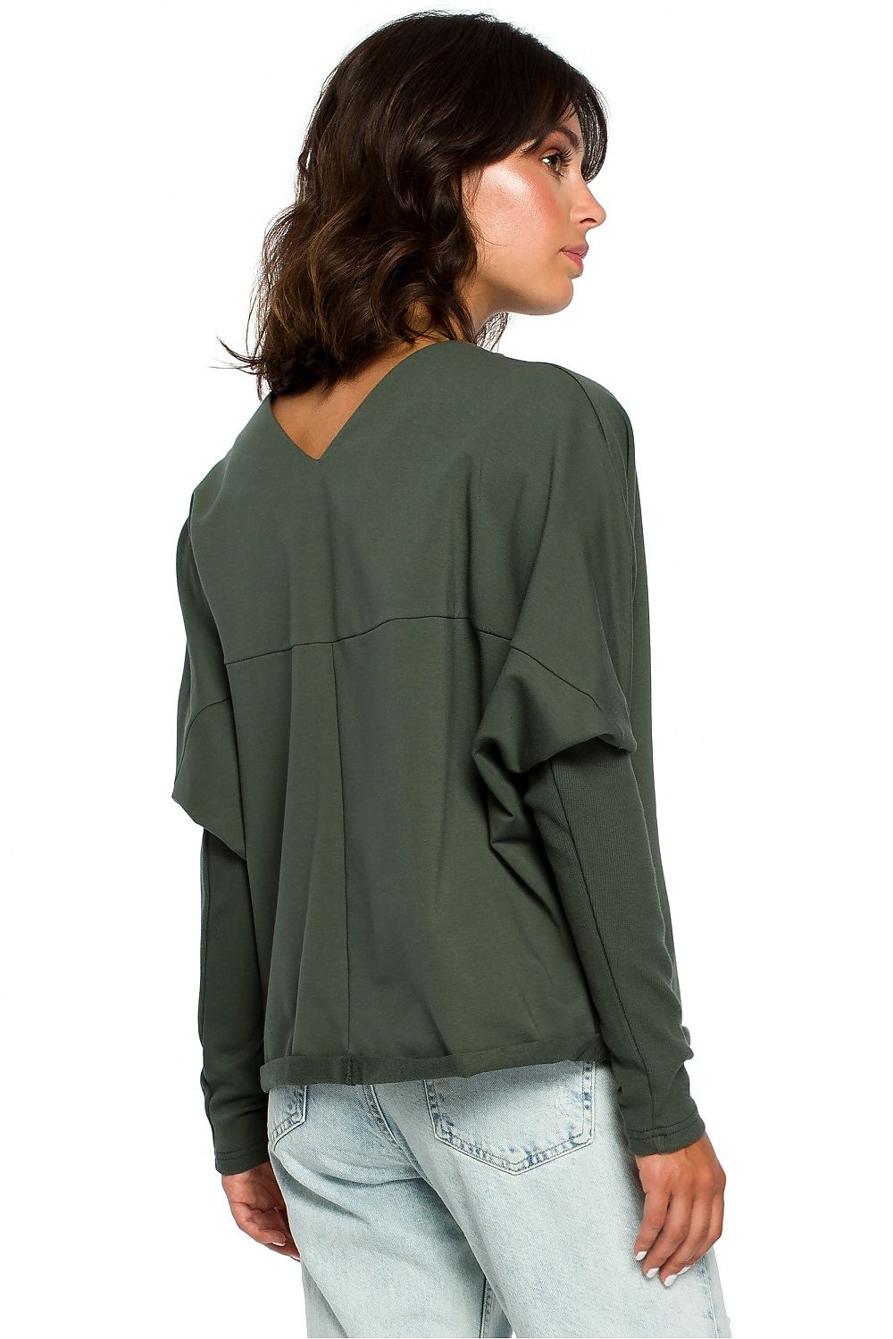 Women's Sweatshirt - Mock-Neck With Oversized Fit